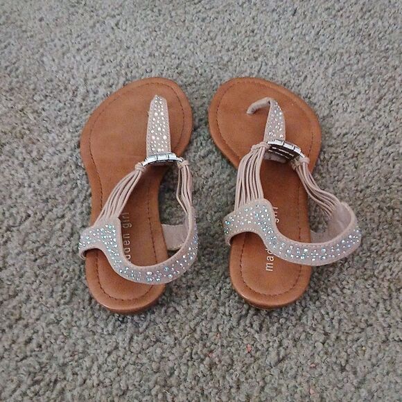 Madden Girl tan sparkle embellished sandals  Sz 7  EUC - Picture 4 of 6